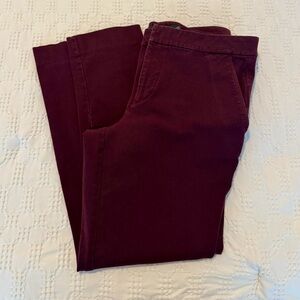 Ralph Lauren Deep Burgundy Straight Leg Dress Pants Trousers Faded